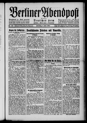 Berliner Abendpost vom 03.07.1921