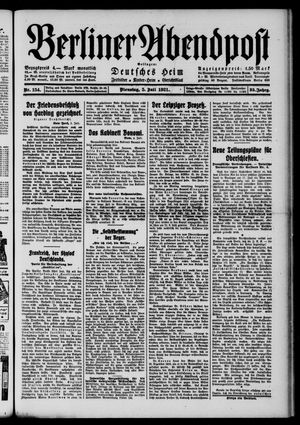 Berliner Abendpost vom 05.07.1921