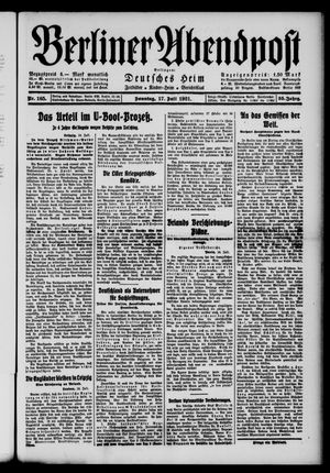 Berliner Abendpost vom 17.07.1921