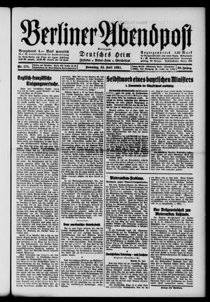 Berliner Abendpost vom 24.07.1921