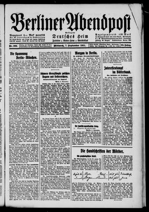 Berliner Abendpost vom 07.09.1921