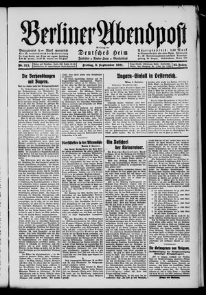 Berliner Abendpost vom 09.09.1921