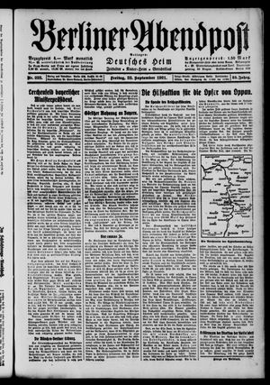 Berliner Abendpost vom 23.09.1921