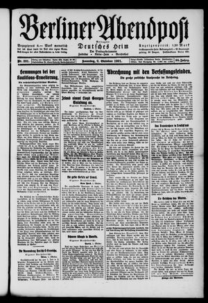 Berliner Abendpost vom 02.10.1921