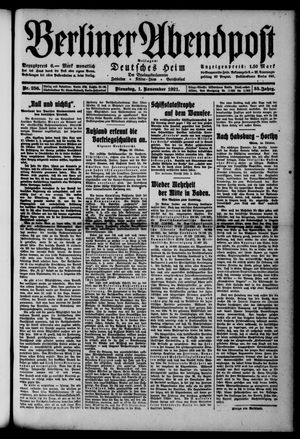 Berliner Abendpost vom 01.11.1921