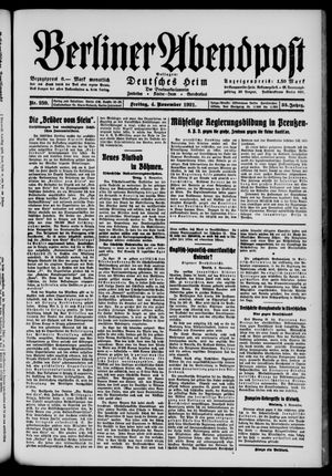 Berliner Abendpost vom 04.11.1921