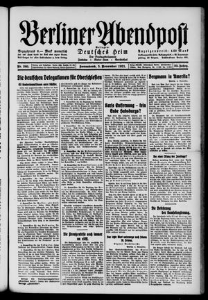 Berliner Abendpost vom 05.11.1921