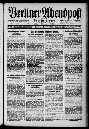 Berliner Abendpost vom 08.11.1921