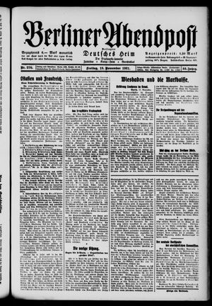 Berliner Abendpost vom 18.11.1921