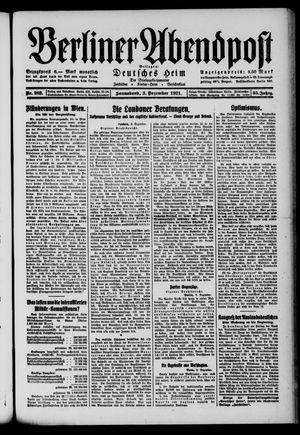 Berliner Abendpost vom 03.12.1921