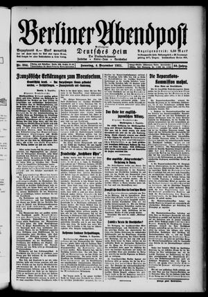 Berliner Abendpost vom 04.12.1921