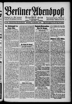 Berliner Abendpost vom 13.12.1921