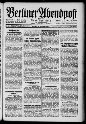 Berliner Abendpost vom 16.12.1921