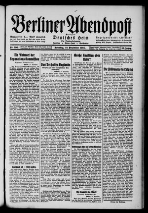 Berliner Abendpost vom 18.12.1921