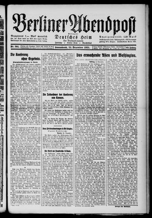 Berliner Abendpost vom 24.12.1921