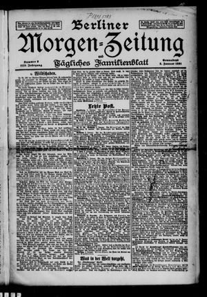 Berliner Morgen-Zeitung vom 02.01.1891