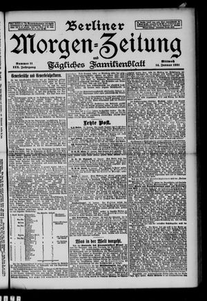 Berliner Morgenzeitung vom 14.01.1891