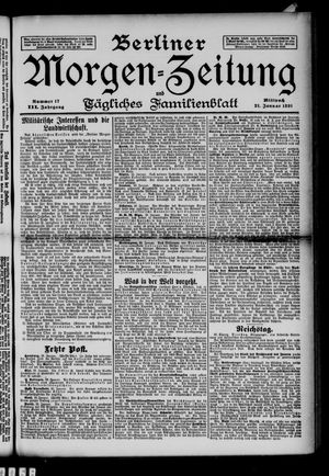 Berliner Morgen-Zeitung vom 21.01.1891