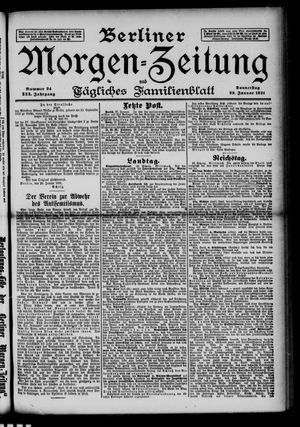 Berliner Morgen-Zeitung vom 29.01.1891