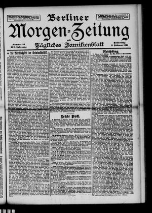 Berliner Morgen-Zeitung vom 05.02.1891