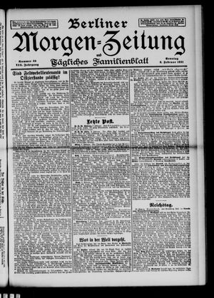 Berliner Morgenzeitung vom 08.02.1891