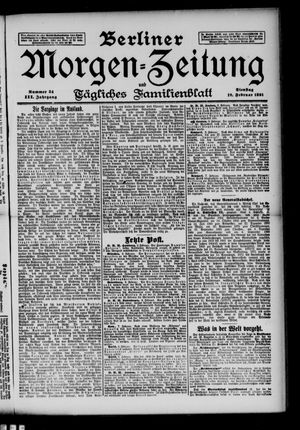 Berliner Morgenzeitung vom 10.02.1891