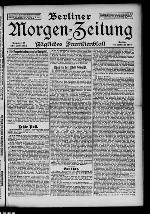 Berliner Morgen-Zeitung on Feb 13, 1891