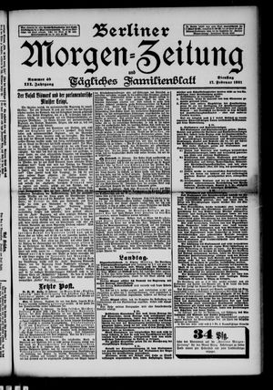 Berliner Morgenzeitung vom 17.02.1891