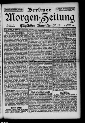 Berliner Morgenzeitung vom 27.02.1891