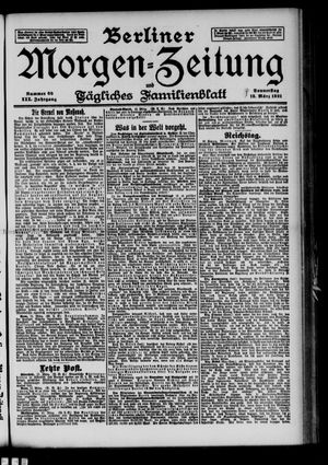 Berliner Morgen-Zeitung vom 12.03.1891