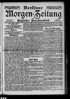 Berliner Morgenzeitung vom 15.03.1891