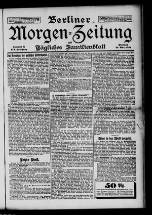 Berliner Morgenzeitung vom 25.03.1891