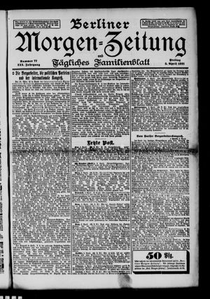 Berliner Morgenzeitung vom 03.04.1891