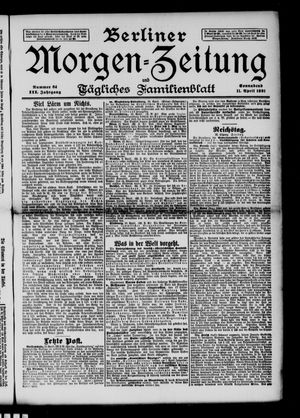 Berliner Morgenzeitung vom 11.04.1891