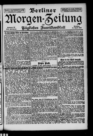 Berliner Morgenzeitung vom 14.04.1891
