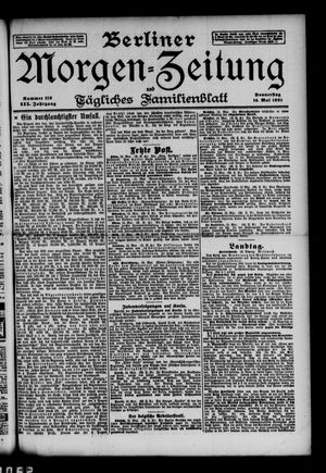 Berliner Morgenzeitung vom 14.05.1891