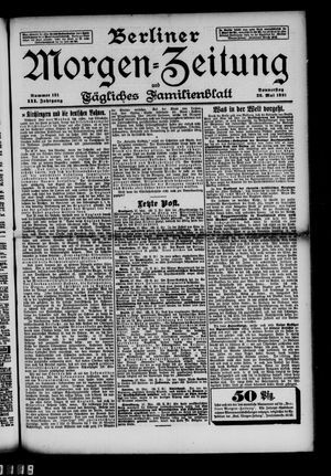 Berliner Morgenzeitung vom 28.05.1891