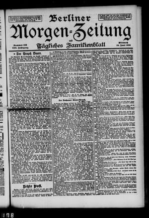 Berliner Morgen-Zeitung vom 10.06.1891