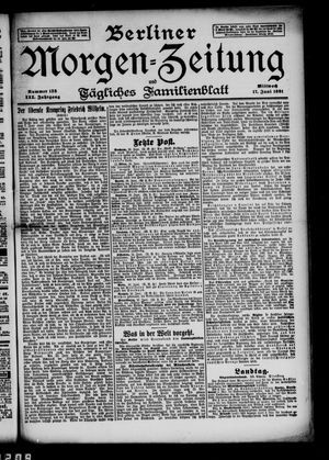 Berliner Morgenzeitung vom 17.06.1891