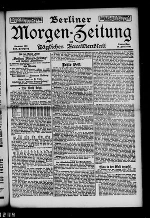 Berliner Morgen-Zeitung vom 18.06.1891