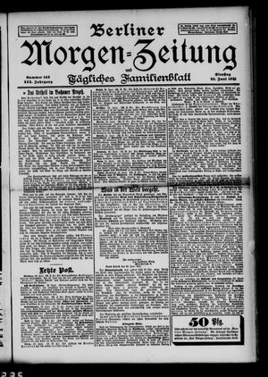 Berliner Morgen-Zeitung vom 23.06.1891