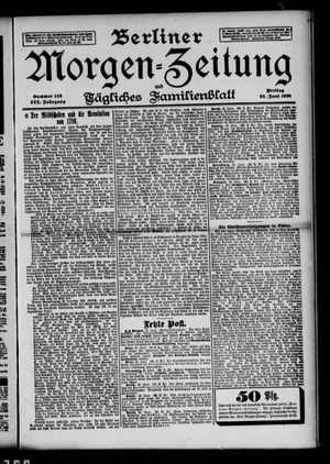Berliner Morgen-Zeitung vom 26.06.1891