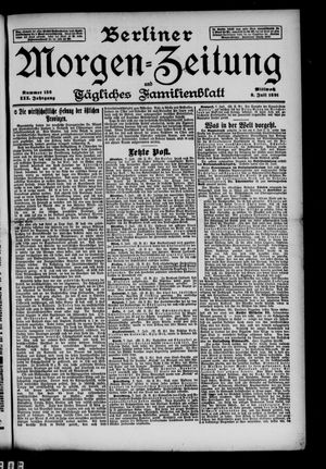 Berliner Morgen-Zeitung vom 08.07.1891
