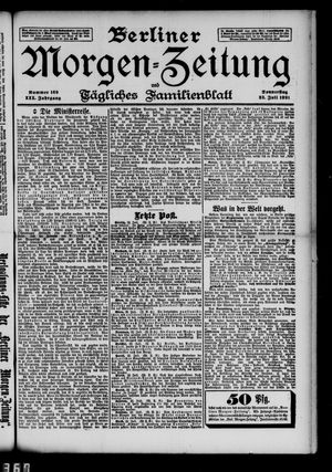 Berliner Morgen-Zeitung vom 23.07.1891