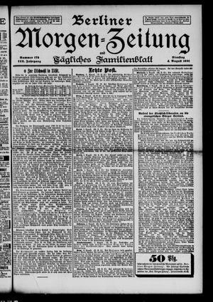Berliner Morgen-Zeitung vom 04.08.1891