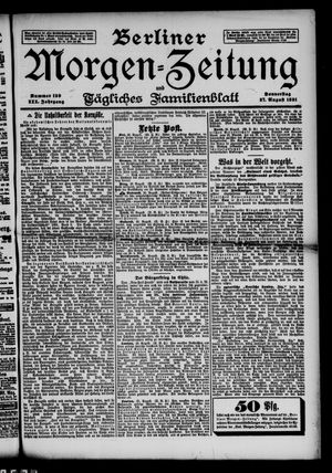 Berliner Morgen-Zeitung vom 27.08.1891