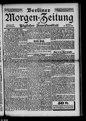 Berliner Morgen-Zeitung vom 30.08.1891