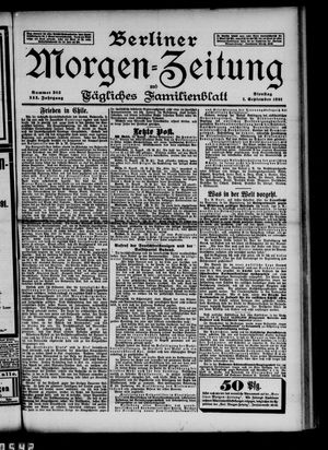 Berliner Morgen-Zeitung vom 01.09.1891