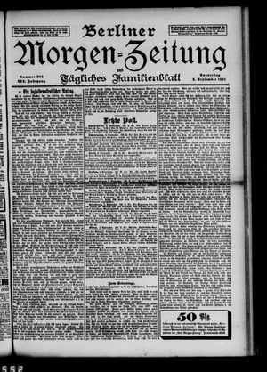 Berliner Morgen-Zeitung vom 03.09.1891
