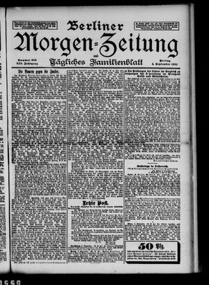 Berliner Morgen-Zeitung vom 04.09.1891